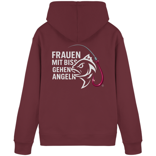 Dieser Hoodie ist kein Trendteil. Er ist ein Statement "Frauen mit Biss, gehen angeln" - Organic Basic Hoodie - Organic Basic Hoodie