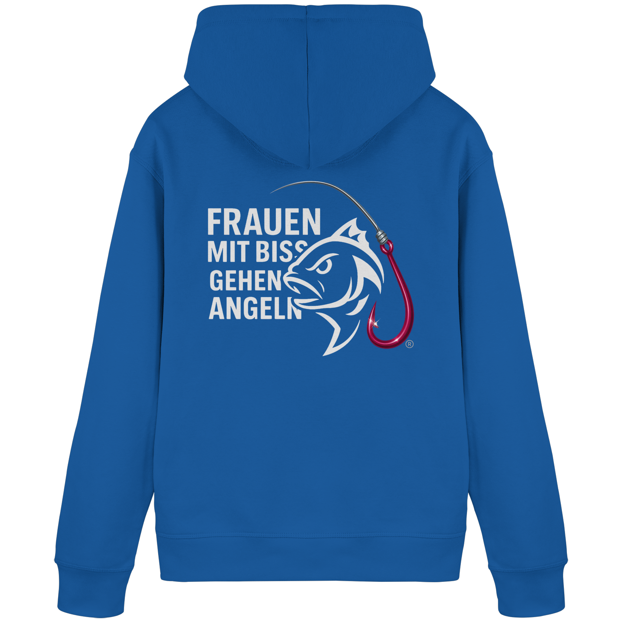 Hoodie als Premium Statement "Frauen mit Biss, gehen angeln" - Organic Basic Hoodie