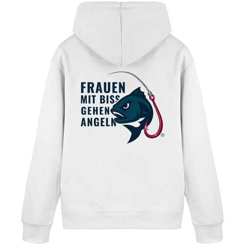 Dieser Hoodie ist kein Trendteil. Er ist ein Statement "Frauen mit Biss, gehen angeln" - Organic Basic Hoodie
