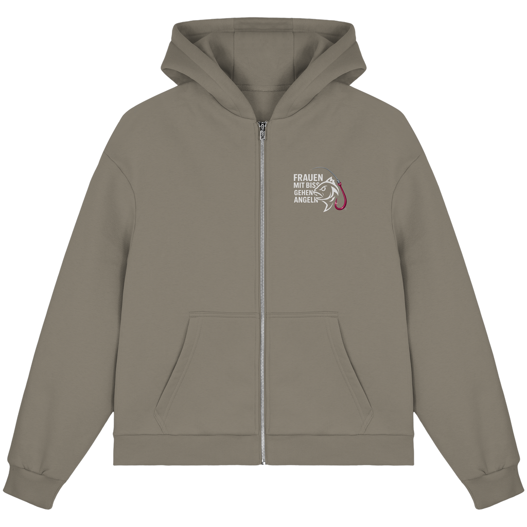 Zipper Druck Vor/Hinten - Fluffy Boxcut Zipper