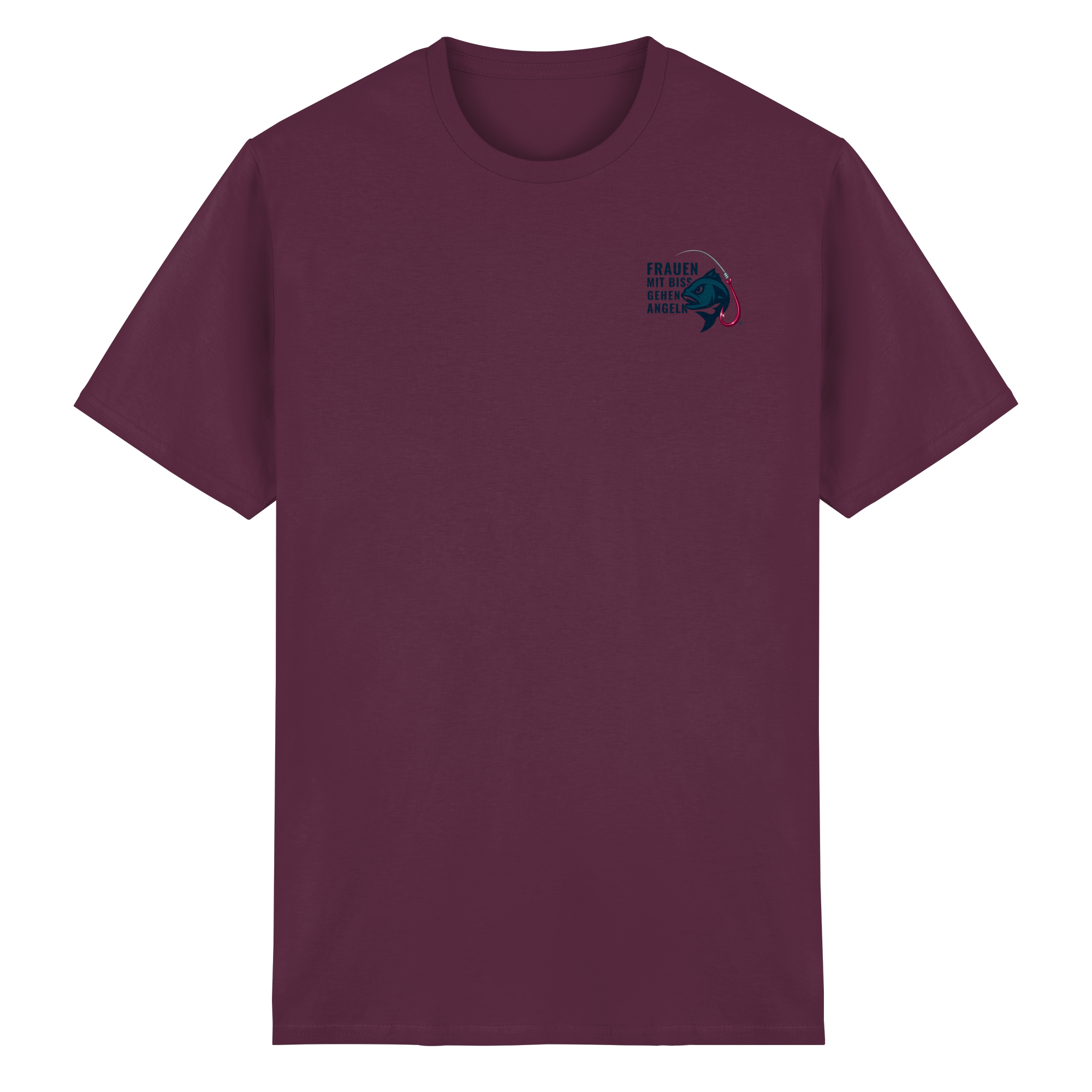 T-Shirt für starke Frauen "Frauen mit Biss, gehen angeln" Vorne/hinten Druck - Heavy Cotton T-Shirt
