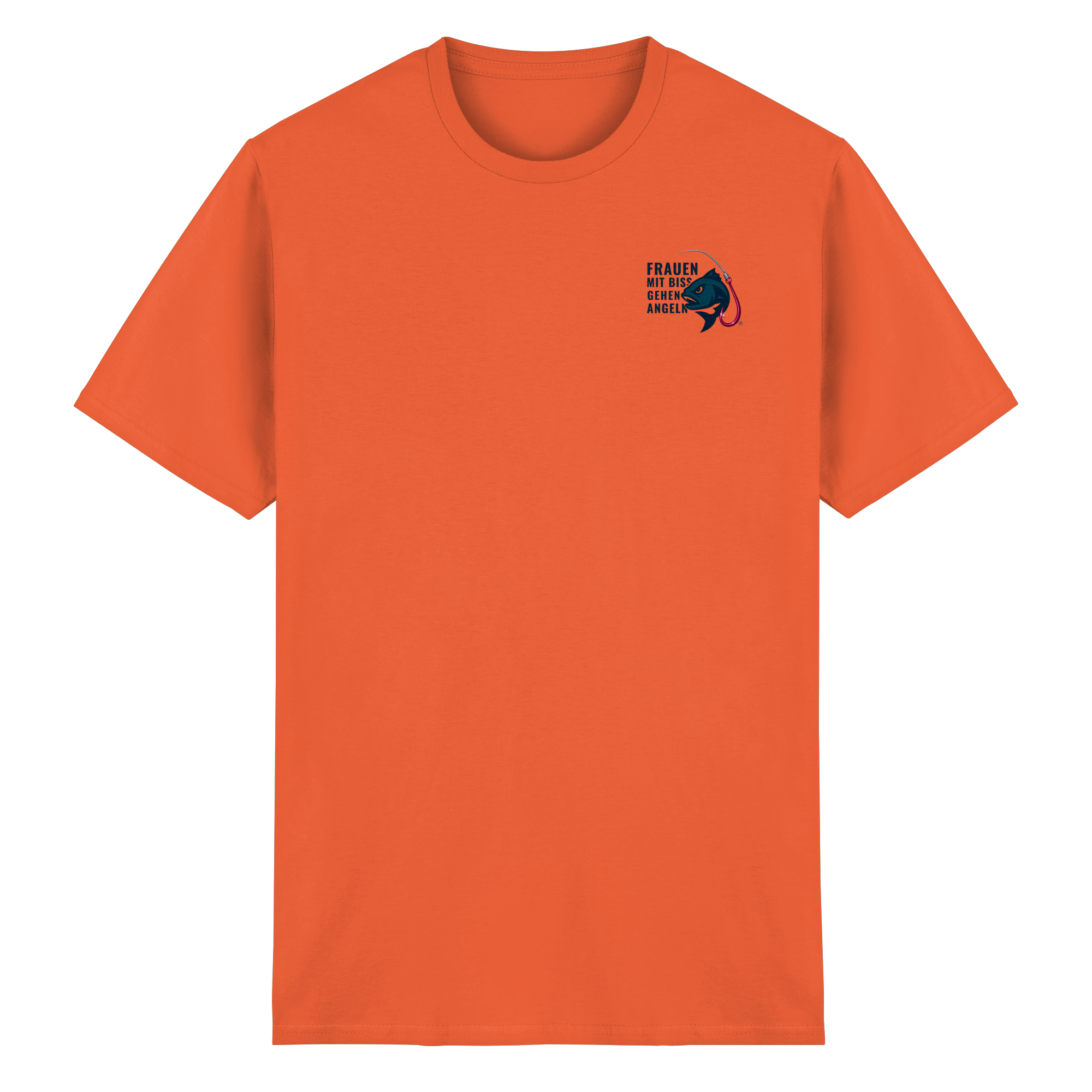 T-Shirt für starke Frauen "Frauen mit Biss, gehen angeln" Vorne/hinten Druck - Heavy Cotton T-Shirt