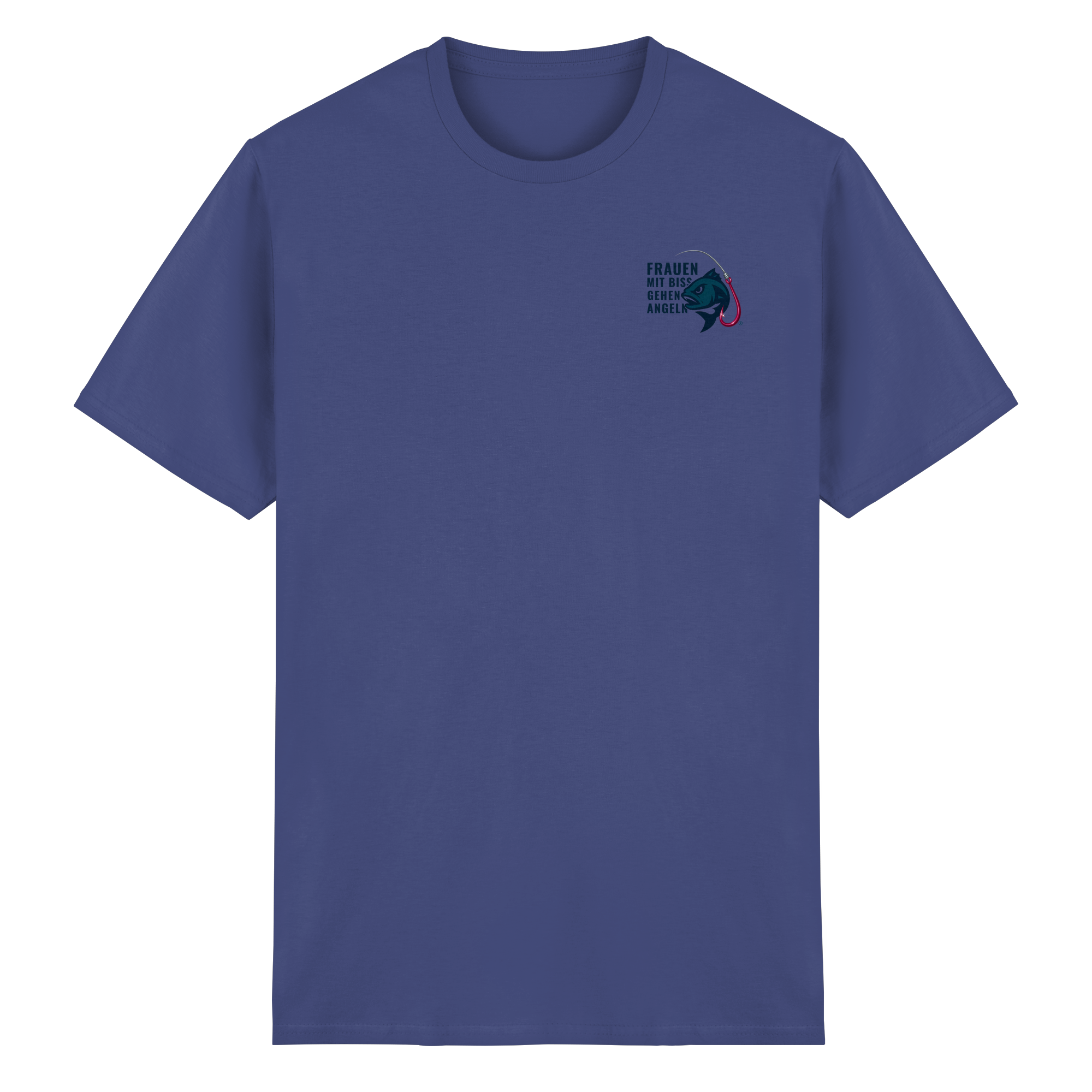 T-Shirt für starke Frauen "Frauen mit Biss, gehen angeln" Vorne/hinten Druck - Heavy Cotton T-Shirt