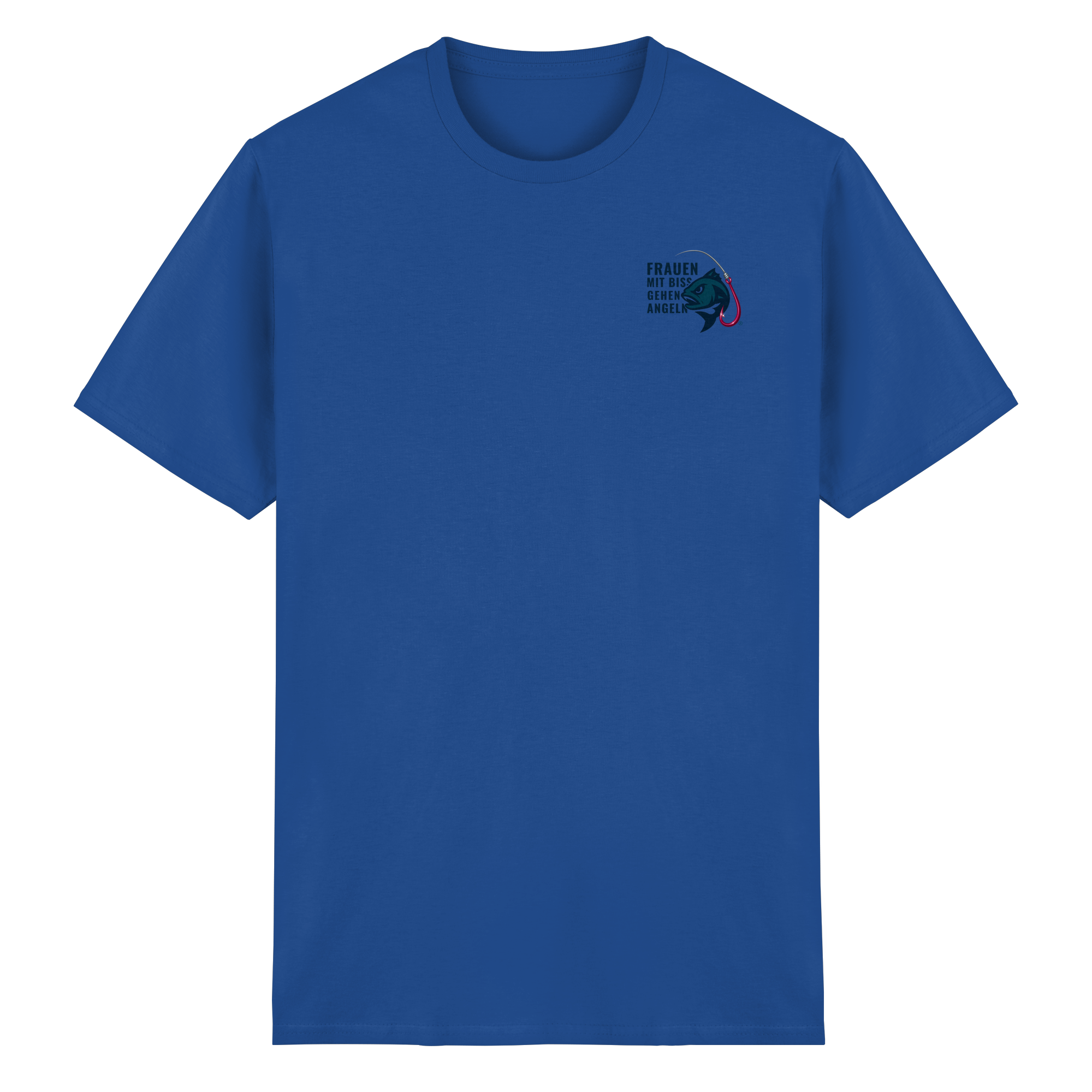 T-Shirt für starke Frauen "Frauen mit Biss, gehen angeln" Vorne/hinten Druck - Heavy Cotton T-Shirt