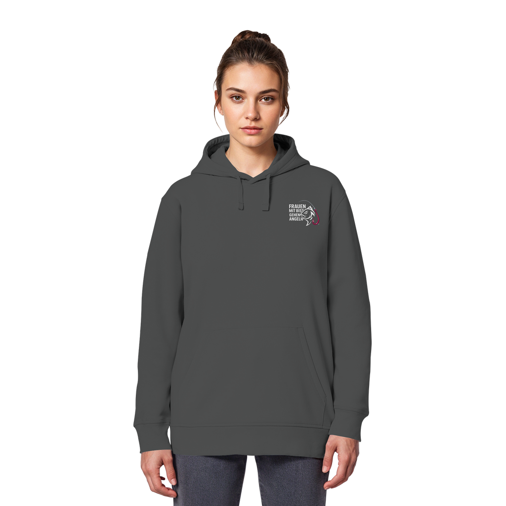Dieser Hoodie ist kein Trendteil. Er ist ein Statement "Frauen mit Biss, gehen angeln" - Organic Basic Hoodie - Organic Basic Hoodie