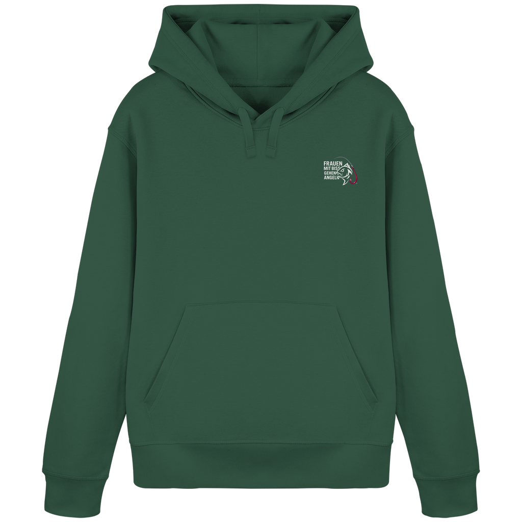 Hoodie als Premium Statement "Frauen mit Biss, gehen angeln" - Organic Basic Hoodie