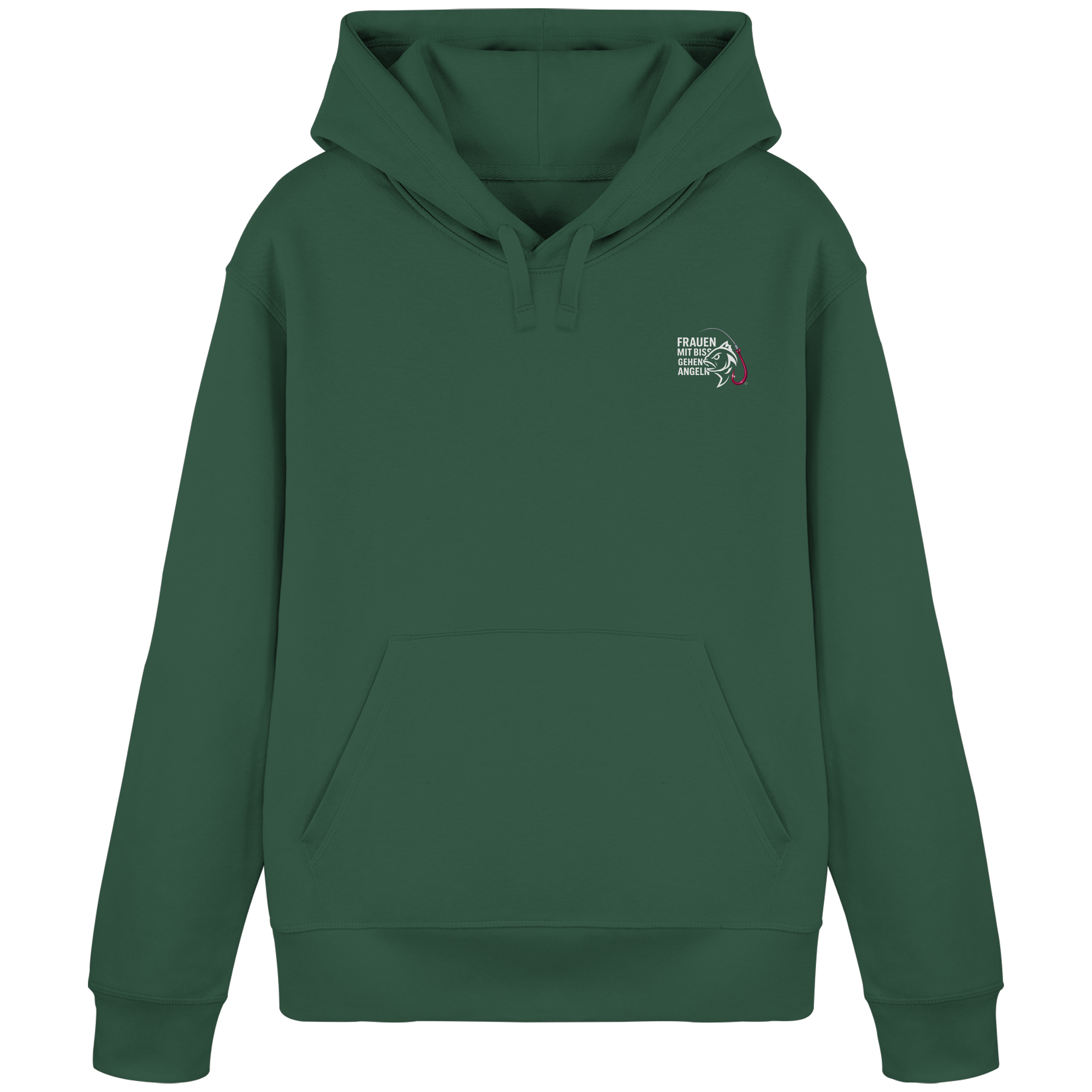 Hoodie als Premium Statement "Frauen mit Biss, gehen angeln" - Organic Basic Hoodie