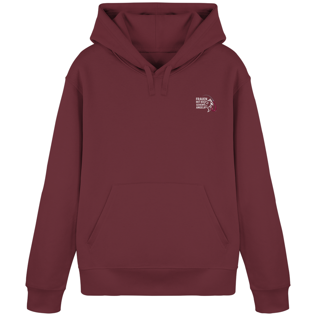 Hoodie als Premium Statement "Frauen mit Biss, gehen angeln" - Organic Basic Hoodie