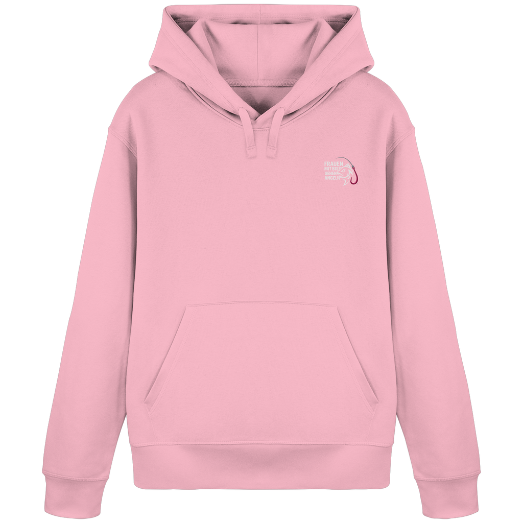 Hoodie als Premium Statement "Frauen mit Biss, gehen angeln" - Organic Basic Hoodie