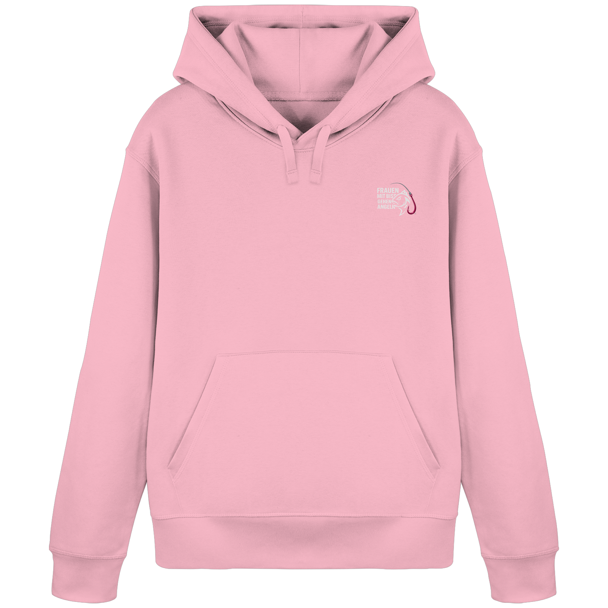 Hoodie als Premium Statement "Frauen mit Biss, gehen angeln" - Organic Basic Hoodie