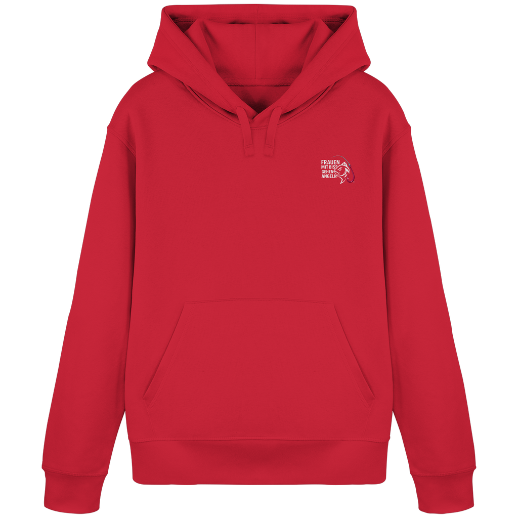 Hoodie als Premium Statement "Frauen mit Biss, gehen angeln" - Organic Basic Hoodie