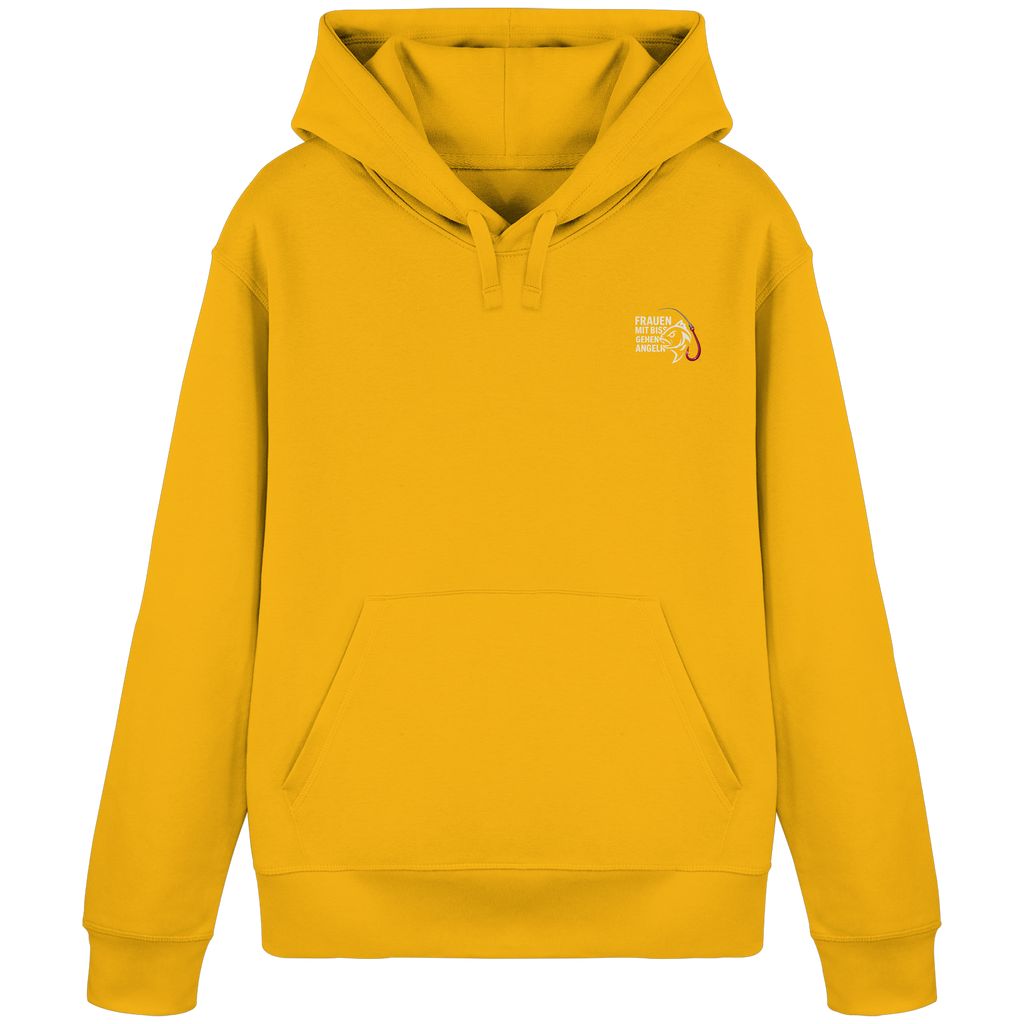 Hoodie als Premium Statement "Frauen mit Biss, gehen angeln" - Organic Basic Hoodie