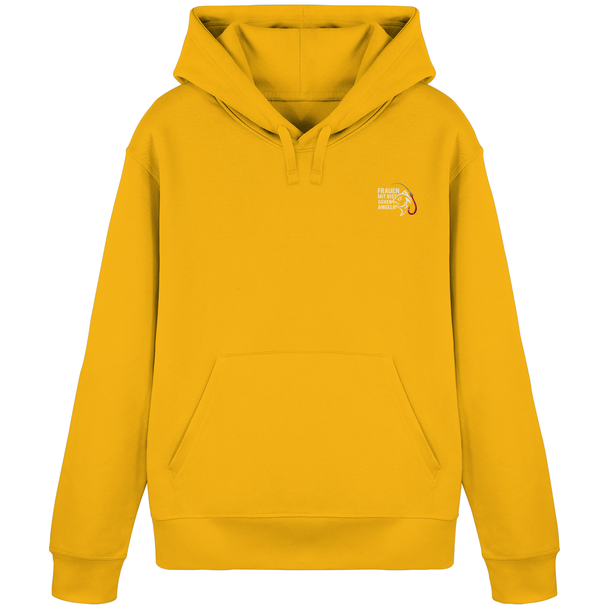 Hoodie als Premium Statement "Frauen mit Biss, gehen angeln" - Organic Basic Hoodie