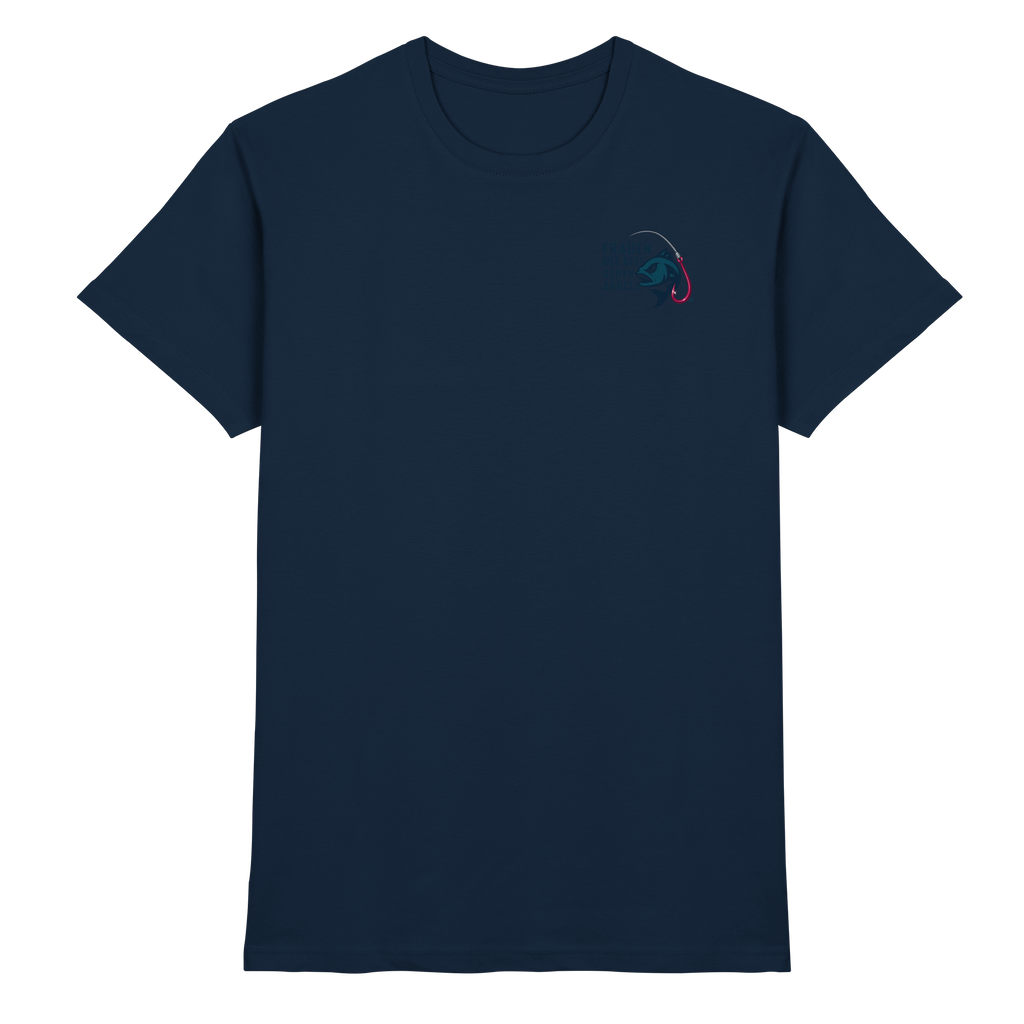 T-Shirt für starke Frauen "Frauen mit Biss, gehen angeln" Vorne/hinten Druck - Premium Shirt